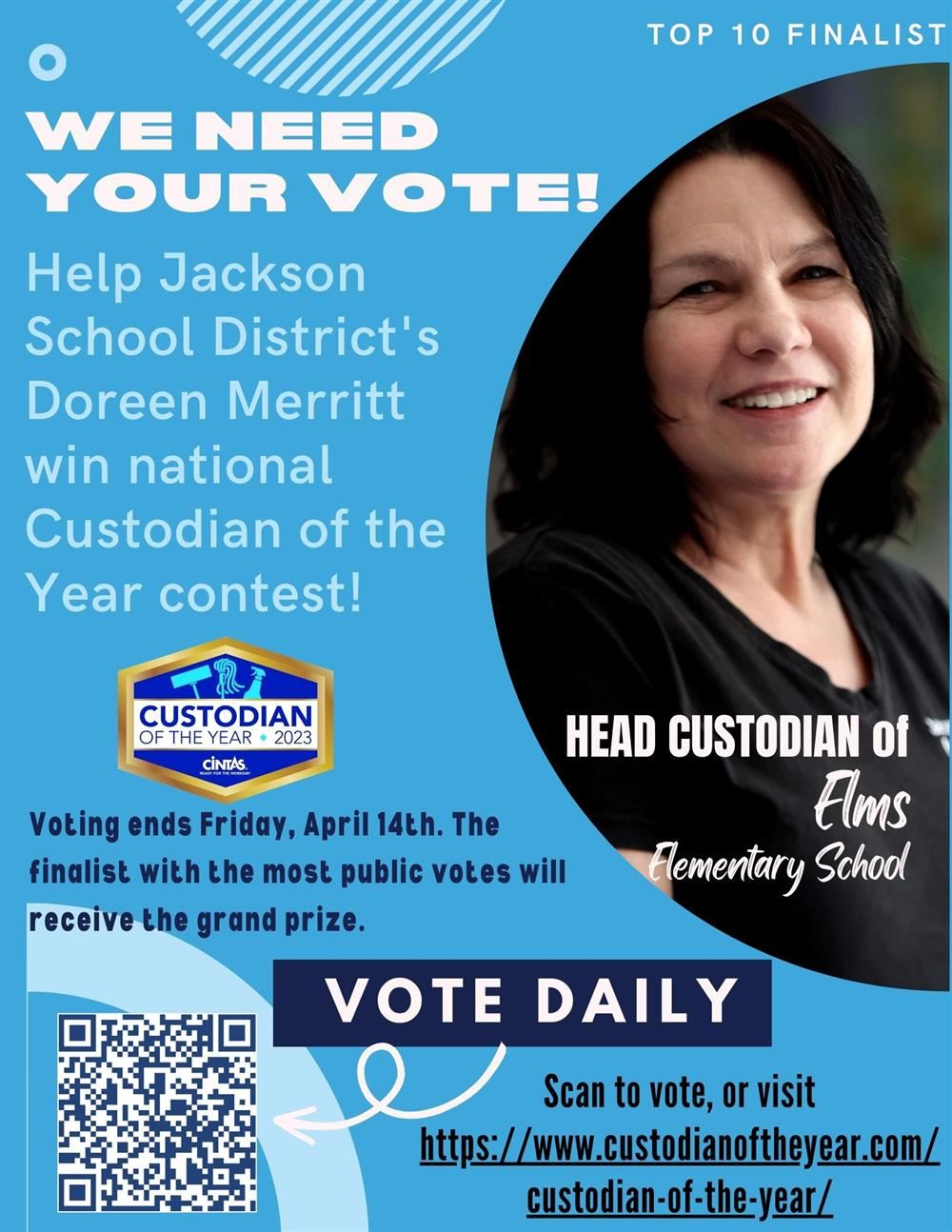  Doreen Merritt Custodian of the Year Poster